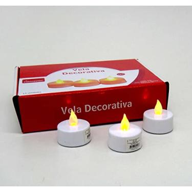 Imagem de Vela Velinha Led Decorativa Romântica Artificial Conjunto 12