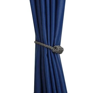 Imagem de 1 peça cortina magnética tieback bola pendurada clipe de retenção janela cortina fivela corda tie backs suporte de cortinas acessório, carvão, 2 peças