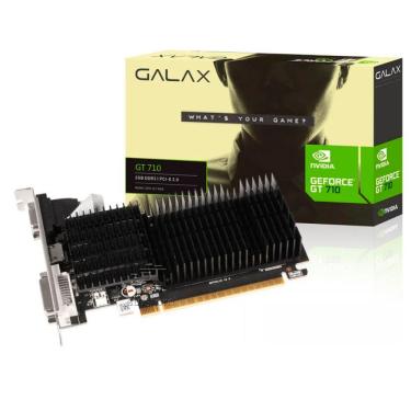 Imagem de Placa de Vídeo Galax Geforce GT 710 2GB DDR3 PCI-Express VGA HDMI DVI-D Com Low Profile 71GPF4HI00GX