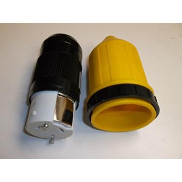 Imagem de UNK Cabo de alimentação 50 AMP RV substituição END Marine Twist Lock com bota