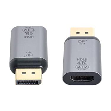 Imagem de Cablecc DisplayPort DP Fonte para pia HDMI Displays Adaptador Conversor Ultra HD 4K @ 60hz para Laptop HDTV