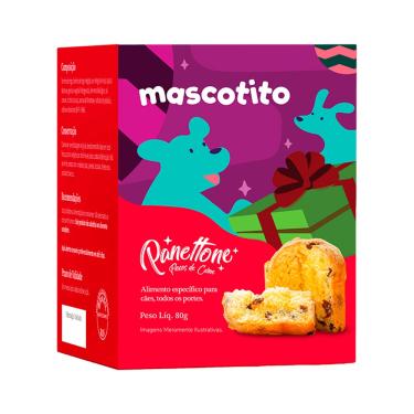 Imagem de Panettone Para Cães Mascotito Sabor Carne - 80g