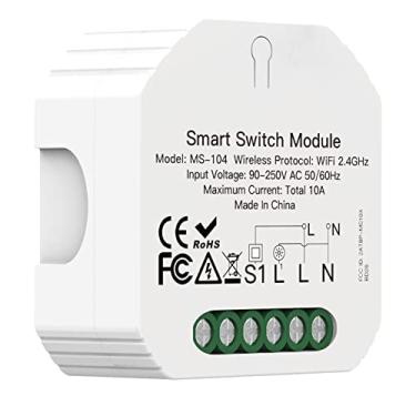 Imagem de Mudar Módulo Inteligente, Interruptor de luz inteligente de controle de voz remoto, Módulo de interruptor de cortina inteligente com controle remoto Smart/Tuya Life APP compatível com Alexas Aocate