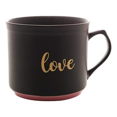 Imagem de WOLFF - Caneca Cerâmica Love Preto Matt/Rosa 660Ml