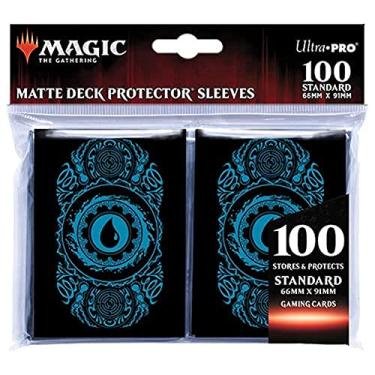 Imagem de Ultra Pro Printed Art Magic The Gathering Card Game 100ct Printed Art Card Sleeves - MTG Mana 7 Blue Island