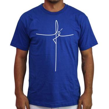 Imagem de Camiseta Camisa Masculina Evangélica Fe Cruz - 100% Algodão - Atelier