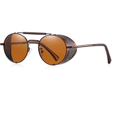 Imagem de Óculos de Sol Barcur Steampunk Polarizados Anti Reflexo com Proteção uv400 BC8375 (C2)