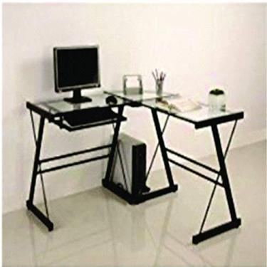 Imagem de Conjunto de escrivaninhas com tampo de vidro