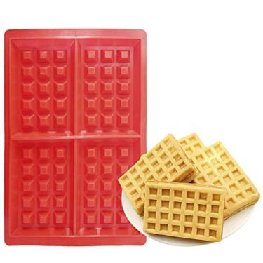 Imagem de Forma Molde Retangular De Silicone Para Waffles