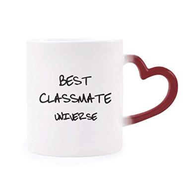 Imagem de Caneca Sensível ao Calor Best Classmate Universe Série Formatura Vermelho Mudança de Cor