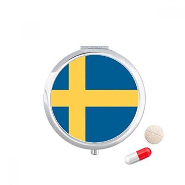 Imagem de Caixa de armazenamento de remédios com bandeira nacional da Suécia da Europa