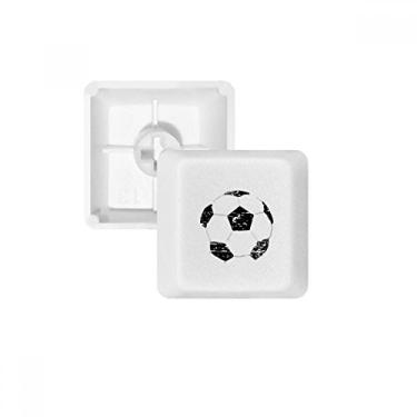 Imagem de Kit de atualização para jogos de teclado mecânico PBT com padrão de futebol americano preto simples