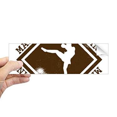 Imagem de DIYthinker Adesivo retangular com ilustração de arte de boxe Make in Thailand para notebook, decalque de janela
