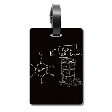Imagem de Chemistry Kowledge Benzene Chemical Suitcase Bag Etiqueta Bagagem Cartão Pendurado Scutcheon Label