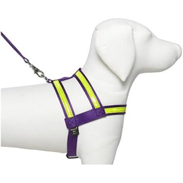 Imagem de Co-Leash Peitoral roxo Night Lite - Médio