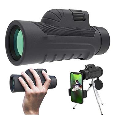 Imagem de Telescópio monocular 10x42 de alta definição à prova de nevoeiro à prova de nevoeiro para adultos e crianças, com adaptador de smartphone e tripé, para observação de pássaros