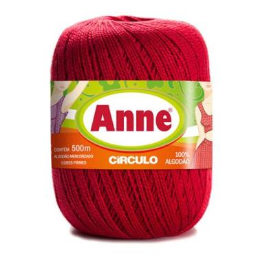Imagem de Linha Para Crochê C/ 500M Anne - Cor 3581 Vermelho Pimenta - Círculo