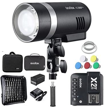 Imagem de Godox Ad300 Pro 300W Flash Com 60Cm Softbox E X2T-N Trigger 2,4G 0,01-1.5S Tempo De Reciclagem 320 Modelagem Bi-Colorida De 12W Power 12W Compatível Para Câmeras Canon Sony Fuji, Etc.