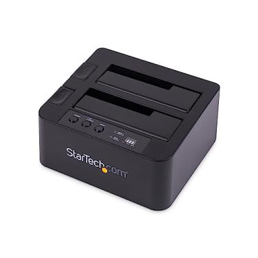 Imagem de StarTech. com duplicador de disco rígido Dual Bay, USB 3.0 autônomo (5 Gbps) / eSATA para 2,5/3,5" SATA III HDD/SSD Cloner/copiadora, dock station de disco rígido, cloner de disco rígido (SDOCK2U33RE)