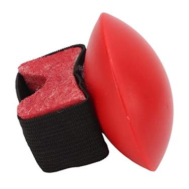 Imagem de Agitador de dedos de tambor africano, sonajero de dedo de tambor africano de plástico e esponja antiderrapante para rendimiento vermelho