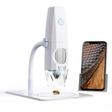 Imagem de MicroscóPio EletrôNico Adulto, MicroscóPio Digital, 2 MilhõEs De Pixels, AmpliaçãO De 1000X, Luz De ObservaçãO Conduzida, Suporte AjustáVel, Conecte Computador E Celular