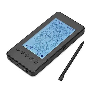 Imagem de Estimulador muscular EMS de canal duplo recarregável, unidade TENS, massageador de pulso de 28 modos com 20 níveis de força/tela sensível ao toque preta