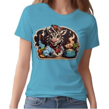 Imagem de Camisa Camiseta Color Chefe Zebra Cozinheira Cozinha 3 - Enjoy Shop