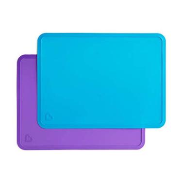 Imagem de Jogos americanos de silicone Munchkin para crianças, pacote com 2, azul/roxo