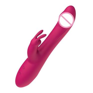 Imagem de Vibrador Feminino Estimulador Erótico Telescópicos Ponto G e Clitoris Estimulador para Mulheres Masturbador Sexual Brinquedos Sexuais (Vermelho)