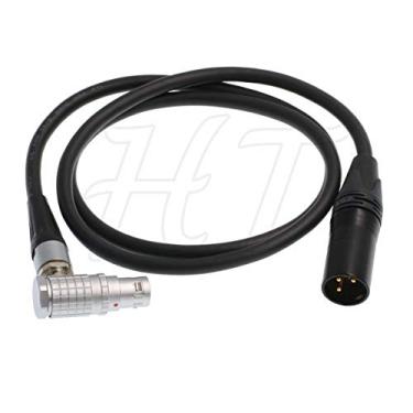 Imagem de HangTon Cabo de alimentação 24V para ARRI Alexa 35, Alexa Mini LF, Alexa Mini, Amira Camera XLR 3 pinos para ângulo reto 8 pinos 1m