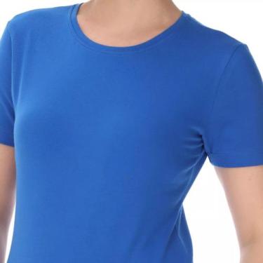Imagem de Blusa Camiseta Feminina Lisa (Azul Escuro) Hering