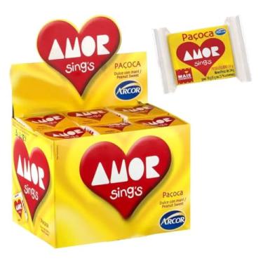 Imagem de Paçoca Amor Sing's Doce De Amendoim Arcor 540g - 30x18g