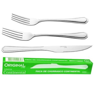 Imagem de ORIGINAL LINE - Jogo Garfo Faca Inox 36 Peças Bar/restaurante Bufffet
