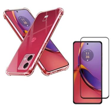 Imagem de Capa Capinha Anti Impacto + Película 9D Cerâmica Para Moto G84 5G - (Bluepink)