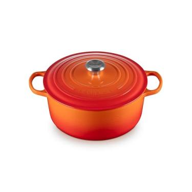 Imagem de Le Creuset Panela Redonda 28 cm Ferro Fundido Esmaltado Signature Laranja