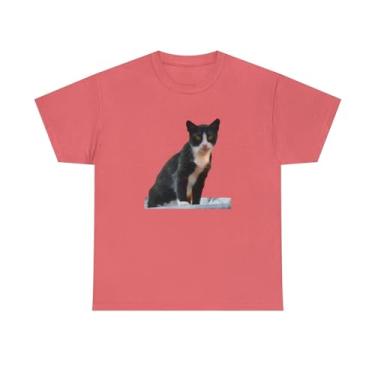 Imagem de Cat from Hydra - Camiseta unissex de algodão pesado, Seda coral, P