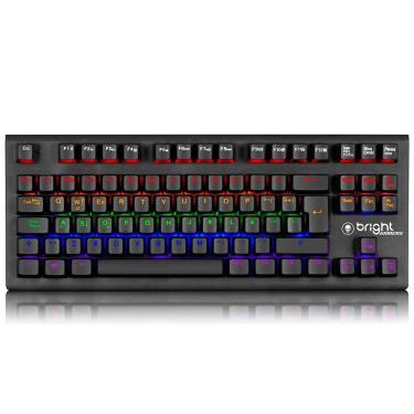 Imagem de Teclado Mecânico Gamer Compact Ii Rainbow E Led Lateral Switch Blue Abnt Bright Gtc561