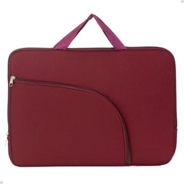 Imagem de Bolsa Para Carregar Notebook Macbook Bag Coleção Moderna (Vinho, 14.1")