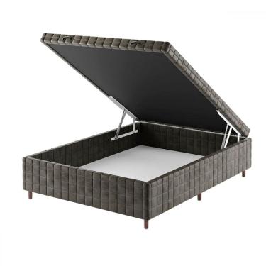 Imagem de Base de Cama Box Casal Vision com Baú Capuccino - Vian