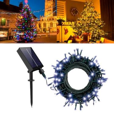 Imagem de Pisca Pisca Solar Externo Luz De Natal Cordão Led 10m 100 Leds Natalino (Branco-Frio)