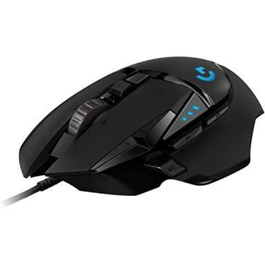 Imagem de Logitech Mouse para jogos G502 Hero de alto desempenho, sensor 25K, 25.600 DPI, RGB, pesos ajustáveis, 11 botões programáveis, memória integrada, PC/Mac – Preto