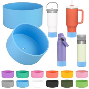 Imagem de 2 peças de capa de silicone para garrafa de água Stanley IceFlow Fast Flow 680 g, amortecedor de bota de silicone para Stanley Quencher 1,134 g, para IceFlow 590 ml, para garrafa Quick Flip GO 680 g