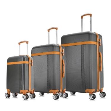 Imagem de Conjunto 3 mala de viagem Rígida 4 rodas 360° Grafite Bruges Swiss Move