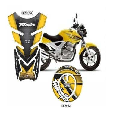 Imagem de Adesivo Resinado Protetor De Tanque E Bocal Cbx250 Amarelo - Resitank