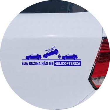 Imagem de Adesivo de Carro Sua Buzina Não Me Helicopteriza - Melhor Adesivo, Azu