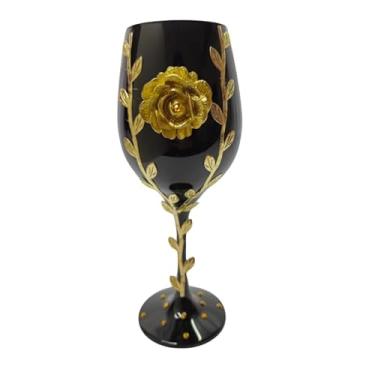 Imagem de META ATACADO, Taça Preta Pomba Gira Rosa Dourada