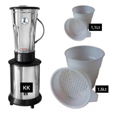 Imagem de Liquidificador Industrial 2 Litros Alta Rotação 220V 2 copos 1,1l e 1,