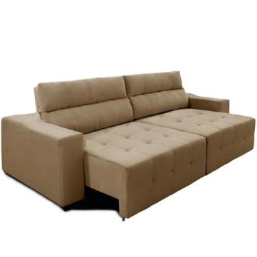 Imagem de Sofá Top Lubeck Plus 3 Lugares 290 cm Reclinável e Retrátil Suede Cast