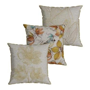 Imagem de Kit 3 Capas de Almofada Decorativa Belchior com Zíper Tecido Especial 
