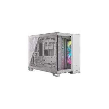 Imagem de Gabinete Gamer Corsair 2500X LINK Mid-Tower, M-ATX, Vidro temperado, 2x FANs, Branco - CC-9011268-WW